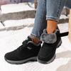 Women's Waterproof Plush Snow Boots - Non-Slip, Wide Fit with Velcro