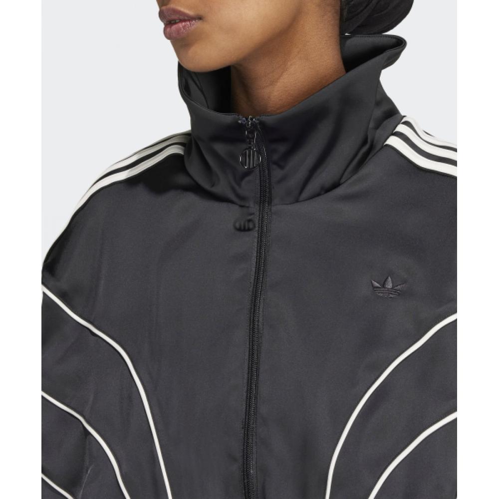Adidas Piping Loose Crop Track Top Black Iw5678