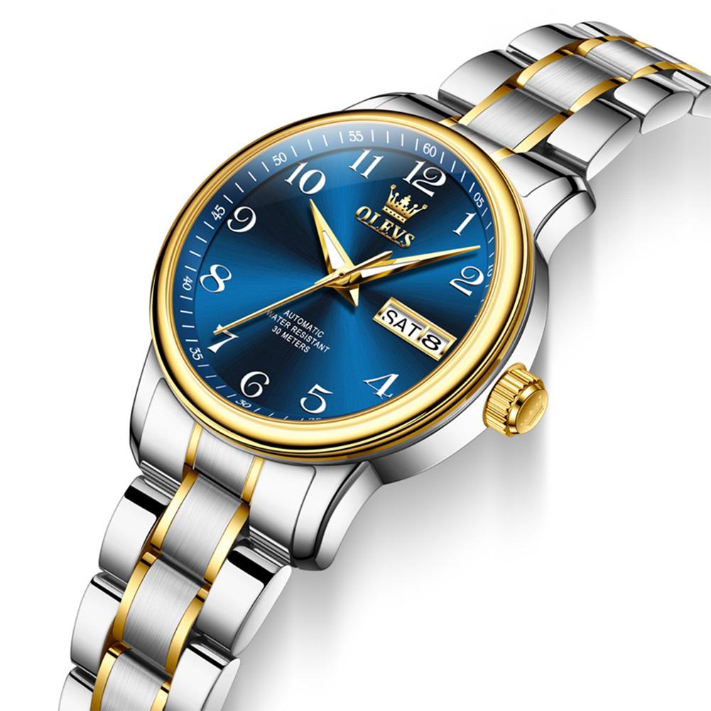 OLEVS Luxury Watch for Woman Ladies Elegant Automatic Mechanical Watch Waterproof Luminous Date Stainless Steel Women's Watches