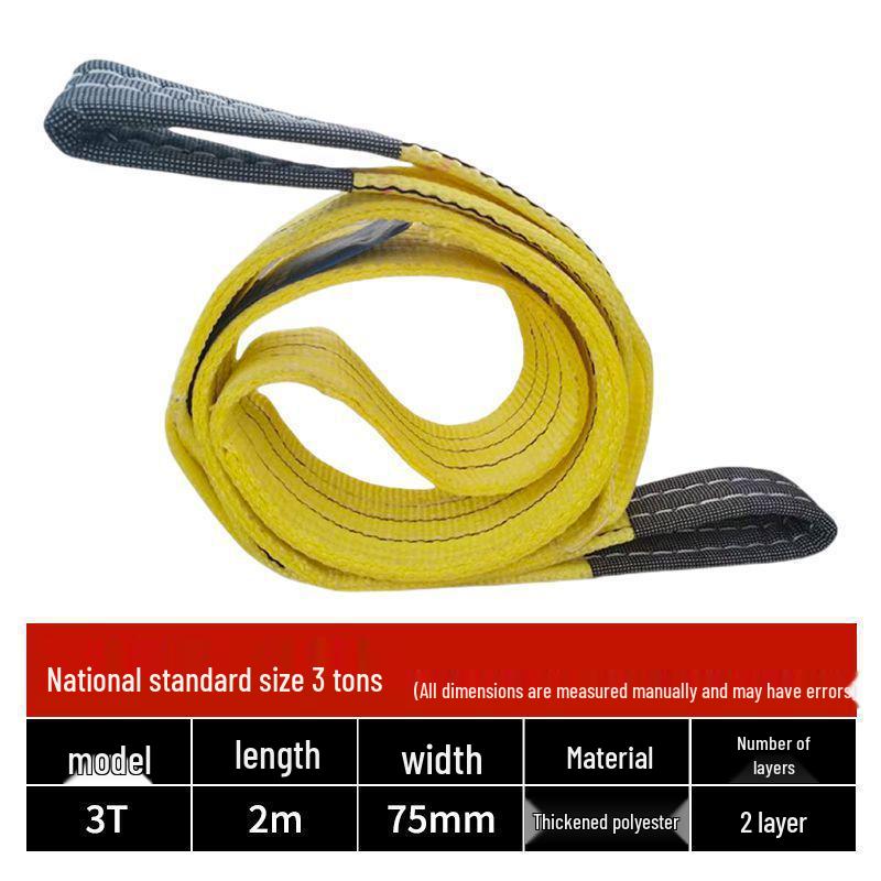 Durable Polyester Lifting Sling: 3, 5, 10 Ton Capacity Tow & Crane Strap