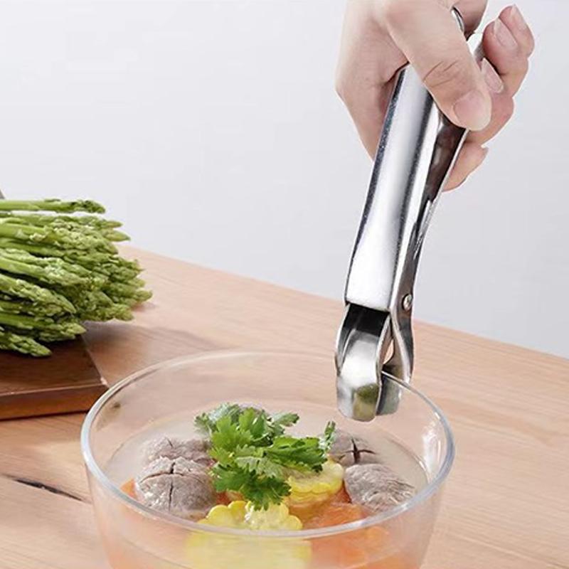 Anti-Scald Gripper Clip  Dish Non-Slip Plate Bowl Clip Retriever Tongs Silicone Handle Bowl Dishes Anti-Scald Kitchen Tool