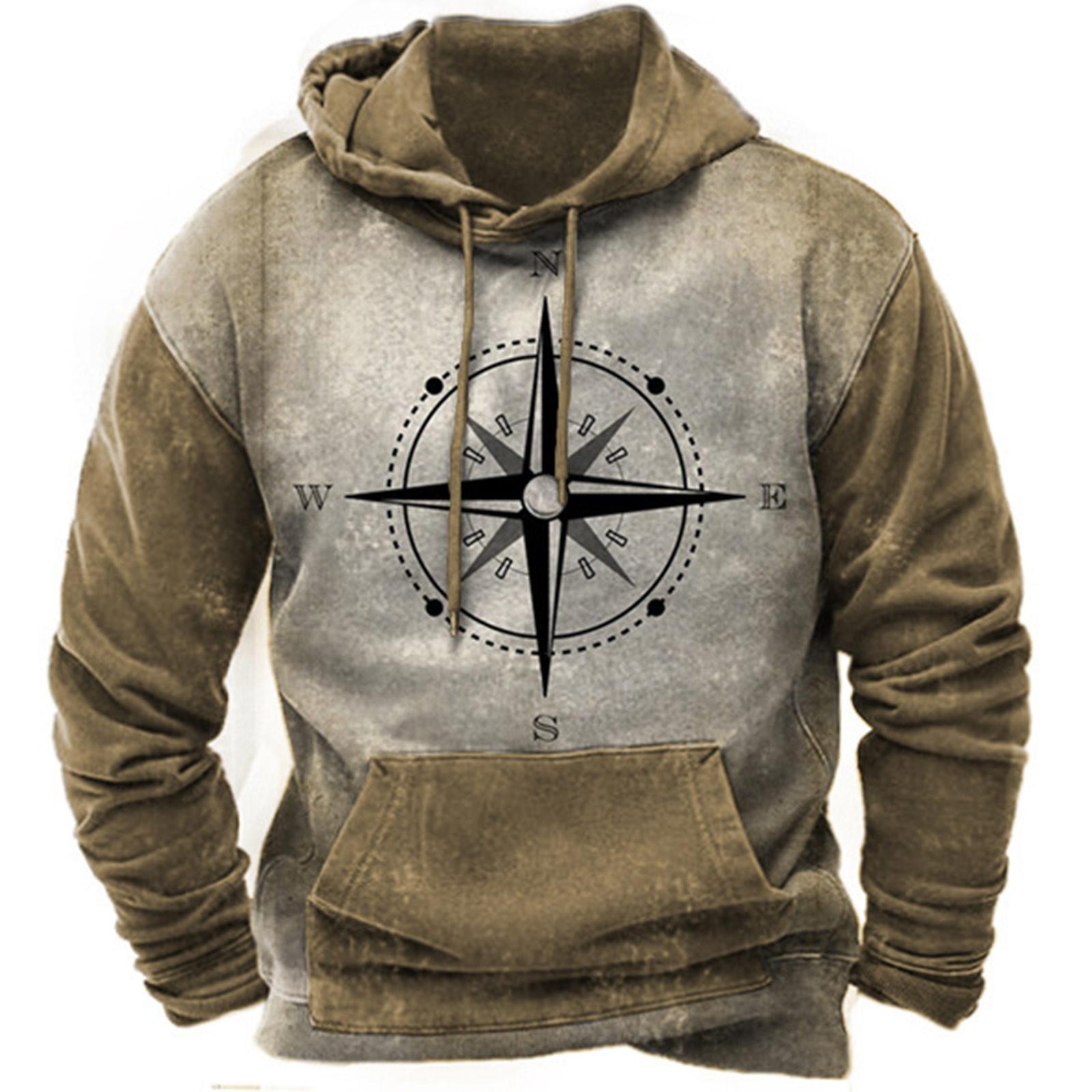 

Мужское теплое плюшевое пальто с принтом, флисовый свитер, повседневное пальто, свитер с карманами, зимнее пальто XL хаки