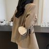 Pfirsichförmige Perlenhandtasche mit kleinem Nischendesign, elegante und vielseitige Ketten-Schultertasche, schlichte Mini-Umschlagöffnung