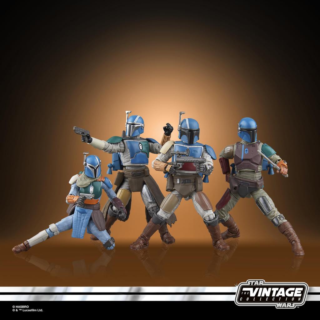 STAR WARS Vintage Collection Mandalorian Shriekhawk, Mandalorian 3.75-inch Collectible 4-Pack (Amazon Exclusive)