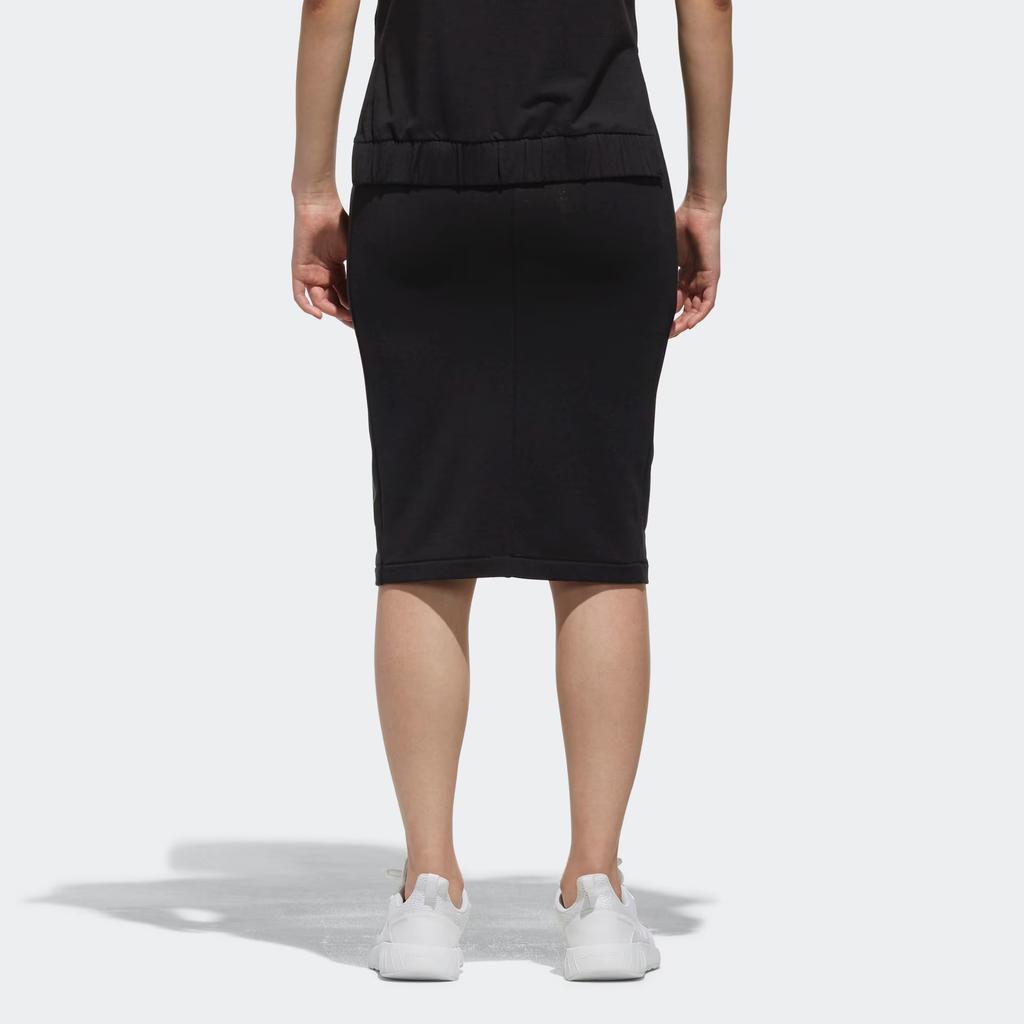 Adidas Neo Simple Sports Striped Mid-Rise Lightweight Casual Skirt Women Skirts Black CV9022