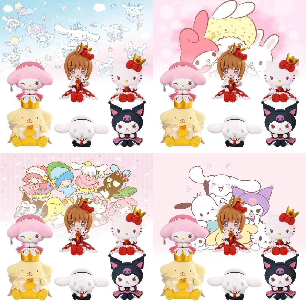 Adorable Sanrio Figure Set Including Kuromi Cinnamoroll Pudding Dog And Sakura Collectible Toys