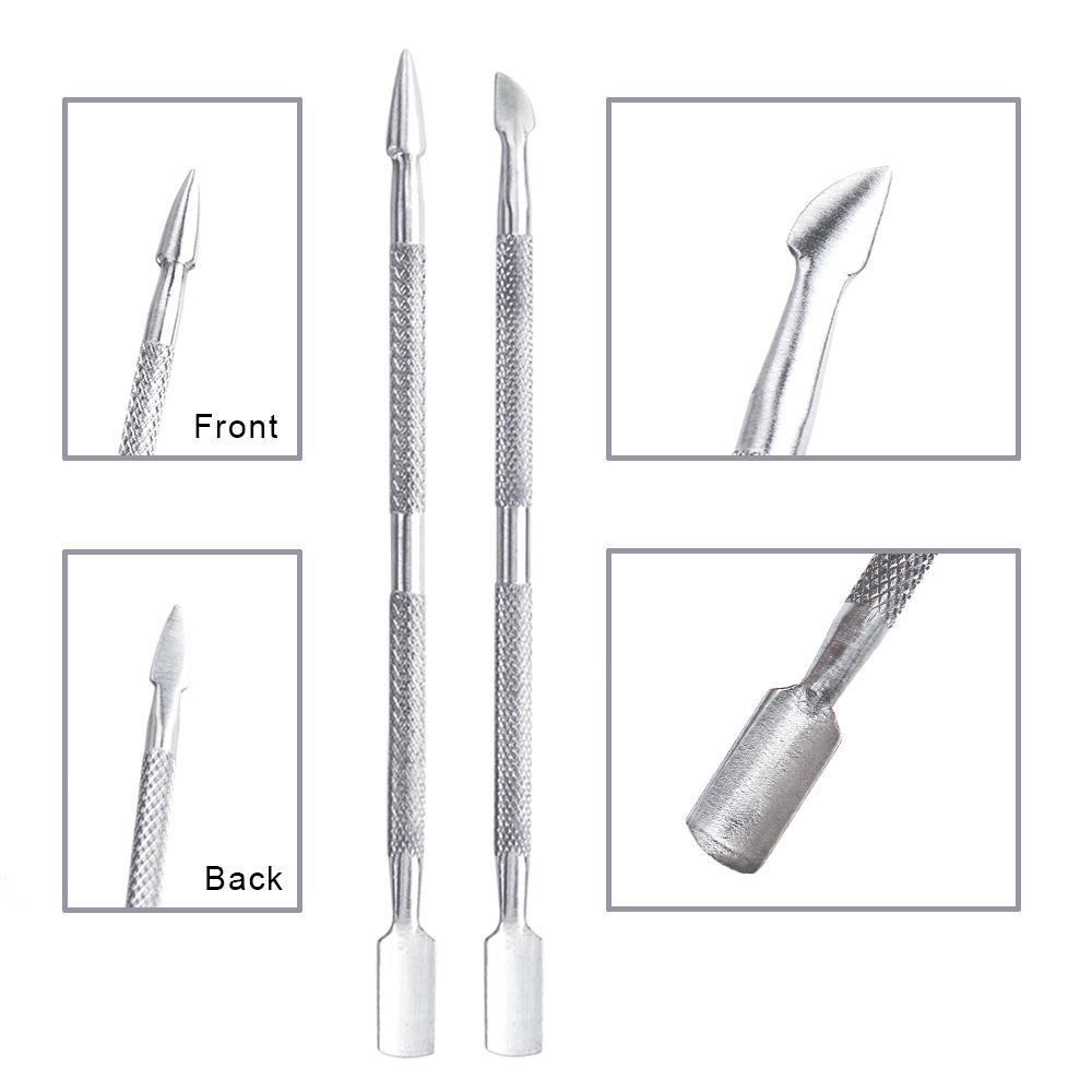 Cortacutículas Profesional Alicates Tijeras Empujador de Manicura Tenazas de Pedicura Removedor de Piel Muerta Herramientas para el Crecimiento de Cutículas