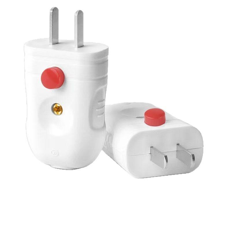 New 2 Prong Electric Power Plug With On Off Switch And Thick Pure Copper Pins 10A 250V For Home Office Daily Use