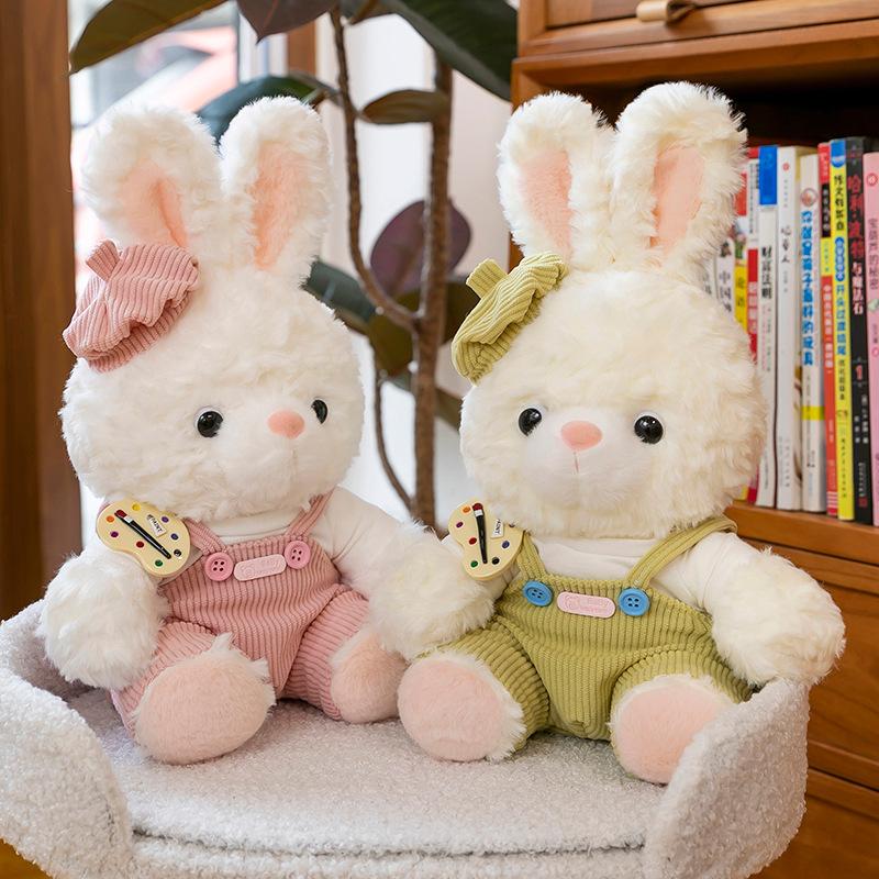 New Painter Series Cute Teddy Bear Plush Doll Cute Rabbit Doll Children Girls Birthday Gift