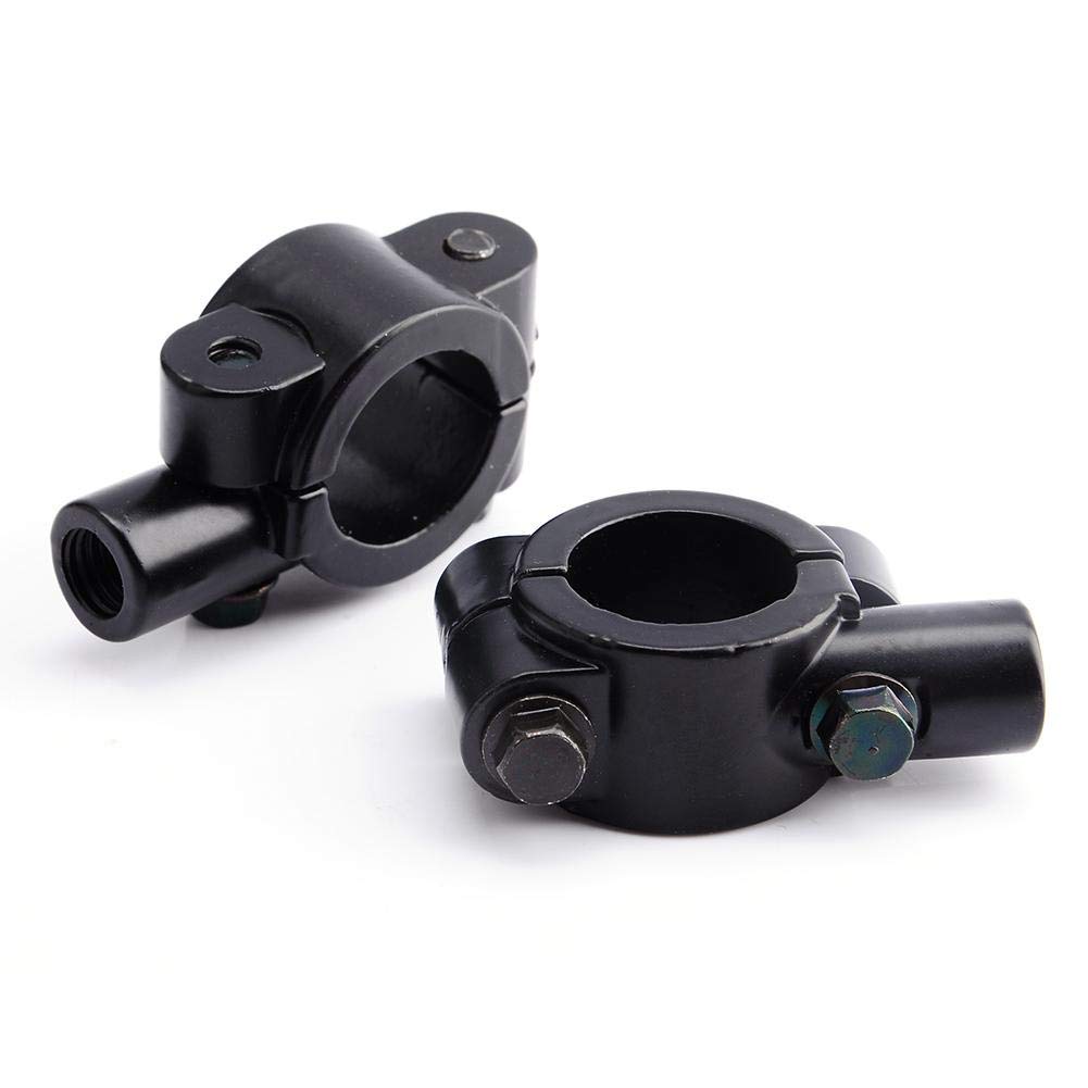 Left and Right Set Motorcycle Handle Mirror Mount Motorcycle Rearview Mirror Mount Clamp Universal