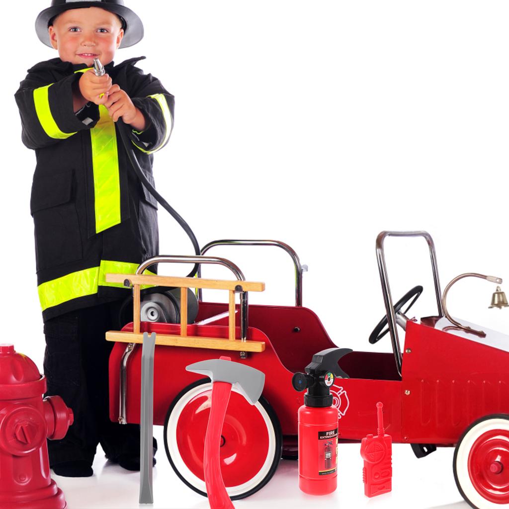 1 set Fireman Cosplay Prop Simulation Fire Extinguisher Realistic Costume Accessory Party Supplies Kids Role Play Firefighter