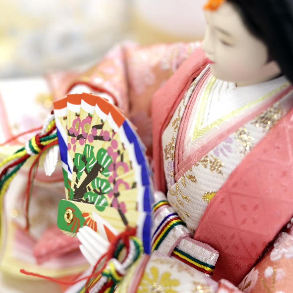 Hina Emperor and Empress Display Sakuraakari Acrylic Display Momoikada 49cm W X 26cm D X 37cm Includes Dolls, Case, Case, Design, Wooden, H, Costumes,