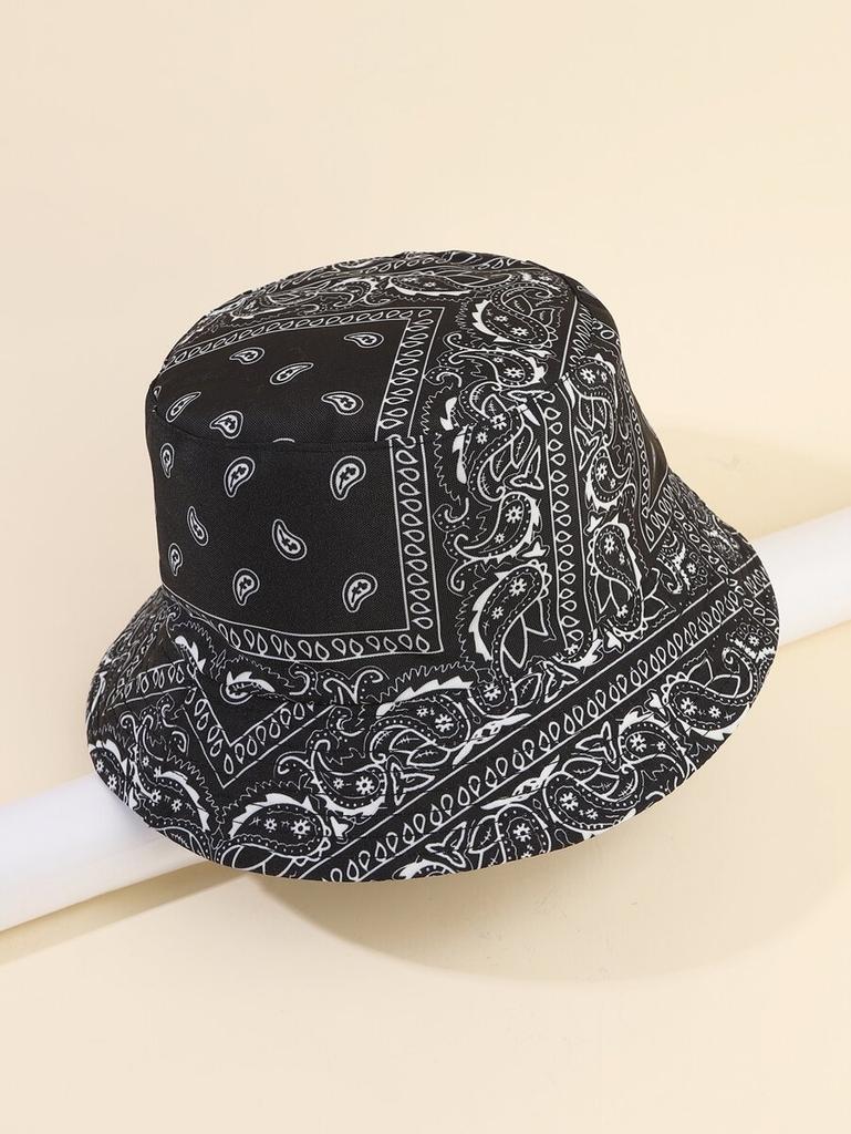 Classic Paisley Print Bucket Hat For Men Sun Protection Summer Outdoor Hat