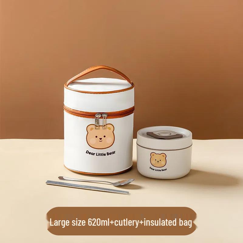 Hongpa Bear Microwaveable Lunch Box Set
