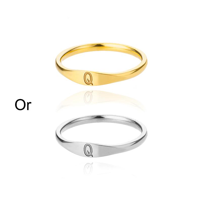 Initialen Ringen Voor Vrouwen Mannen Roestvrij Staal Initialen Ring A M K S Alfabet Naam Esthetische Bruiloft Sieraden Kerstcadeau