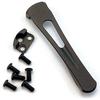 Deep Carry Clip Sets for Spyderco Standard Modular V2 Machined C81/C223 CNC Titanium with Screws,Pocket Clips (Black)