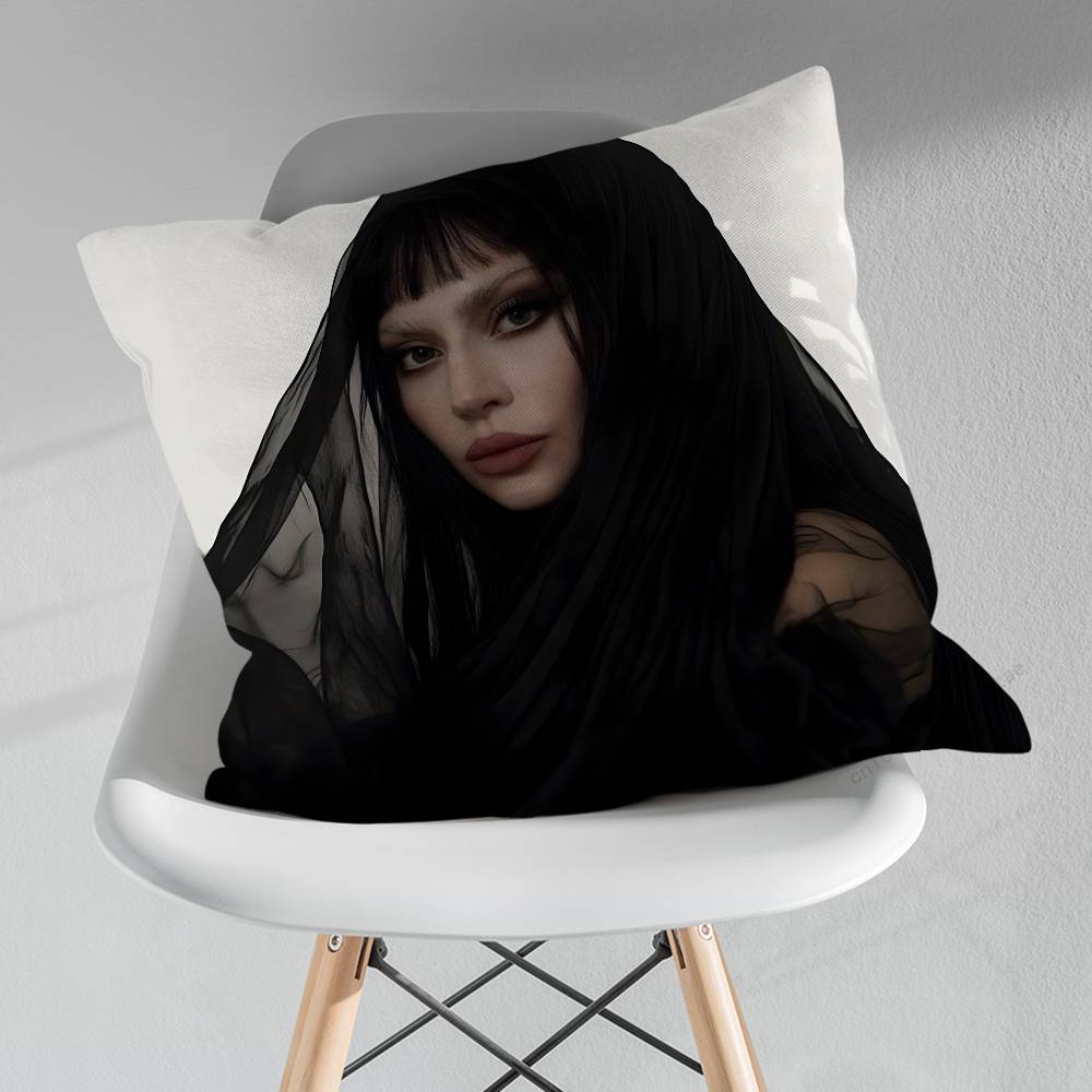 Singer LLady GGaga Cool Pillowcase for Sofa Room Office Decor Printing Merchandise AllMatch Cushion Cover