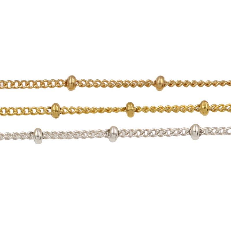 14K Gold Filled Bean, Spacer, Cross, Bead, and Firefly Chain for DIY Jewelry.