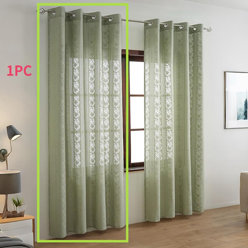 Tende di Pizzo Traforate Perforate Trasparenti per Camera da Letto Soggiorno Balcone Tende Trasparenti Monocolore Semplici Filtranti la Luce Privacy