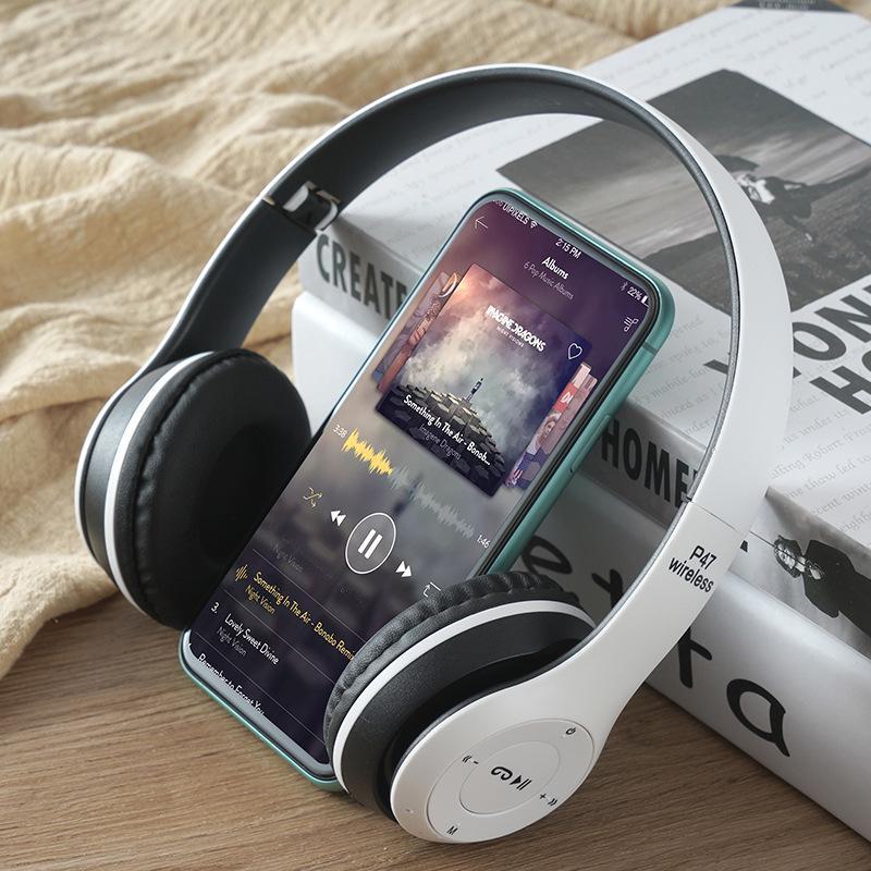 

P47 Bluetooth Headset: Wireless, Heavy Bass, Over-Ear Design for Gaming & Music