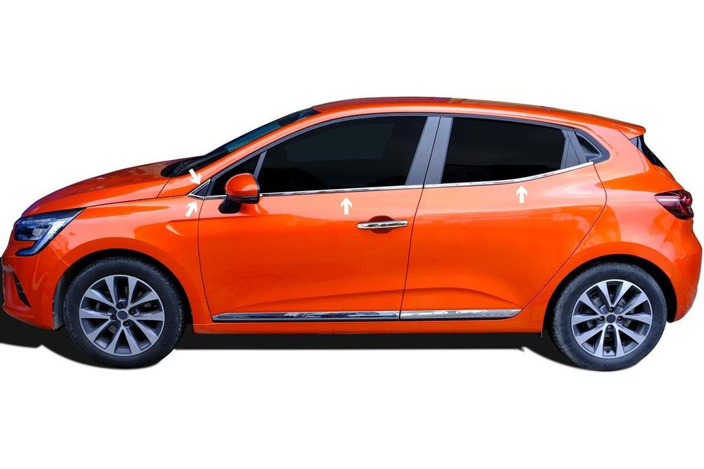

Нижняя окантовка окон (8 шт, нерж) для Renault Clio V 2019-2025гг