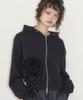 Illigo Posie Lace Hoodie Zip-Up Black