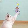 Skeleton Dangling Cat Toy Halloween Skeleton Cat Catnip Toy With Cartoon Bell Indoor Cats Kitten Play Mental Exercise Toy For