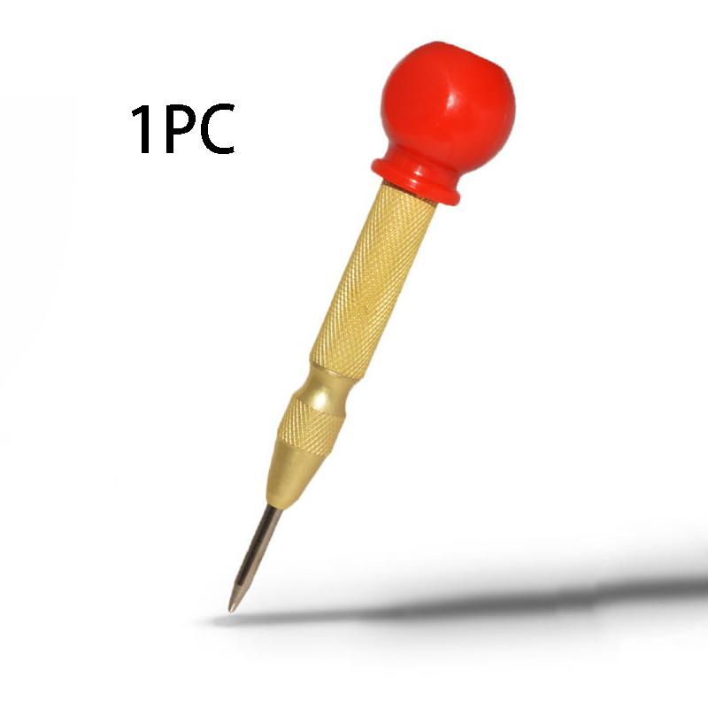 1PC Chrome Vanadium Alloy Steel, Ergonomic Red Handle, Precision Centering for Metalworking & DIY Projects