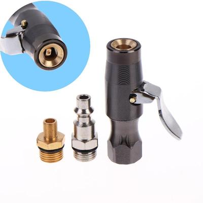 1 Set Diy Accessories 200Psi Tire Inflator Lock-On Air Chuck Dual-Jaw Designed For Schrader Valve Use No Leakage Home Garage