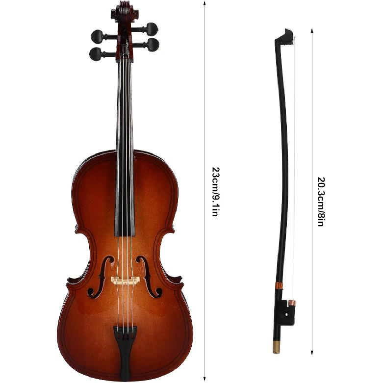 Cello, Miniature Wooden Cello Model Tiny Violin Mini Violin Clear And Distinct Exquisite for Your Children, Friends, Parents And Lover