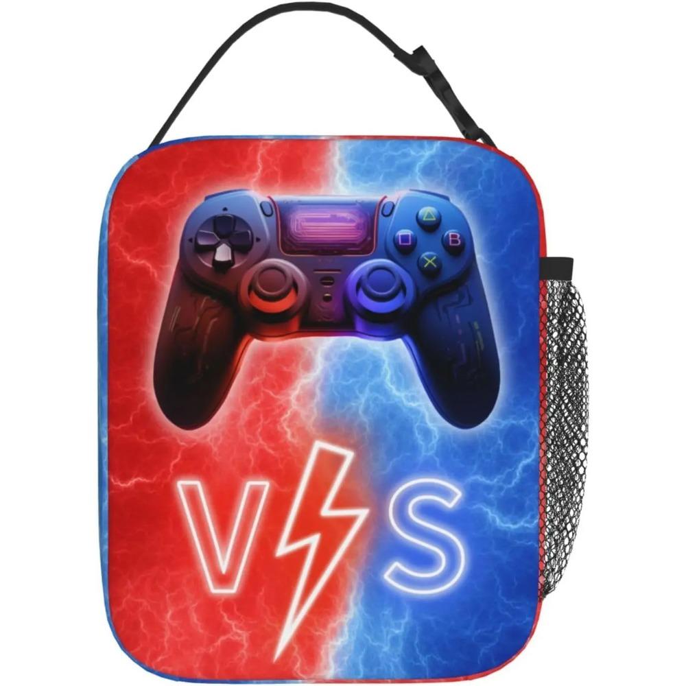 Lunch Box for Boys, Cool Video Game Controller Reusable Lunch Bag for Kids, Gaming Reusable Lunch Box Cooler  for School Travel