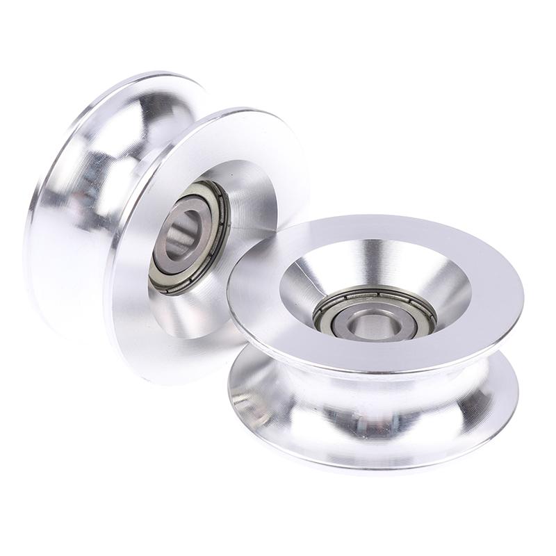 1ks U 10*60*25mm U Typ Vysoké Zatížení Hliníkové Ložisko Kladka Vodicí Kolo 6200 Ložisko Pohyblivá Kladka Gumová Kladka