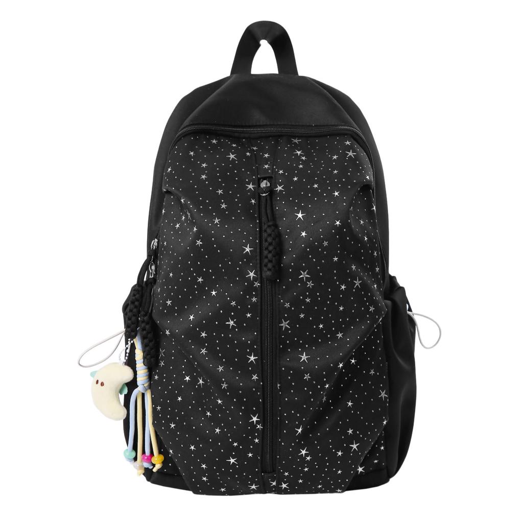 Schoolbag backpack 1011 new large-capacity simple casual foreign style pure and sweet starlight junior high school student schoolbag