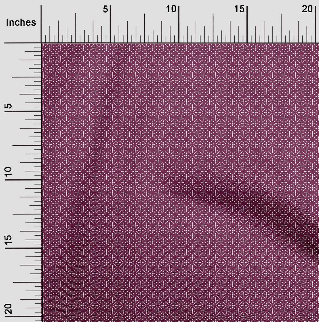 oneOone Cotton Flex Fabric Shapes Geometric Sashiko Print Sewing Fabric BTY 40 Inch