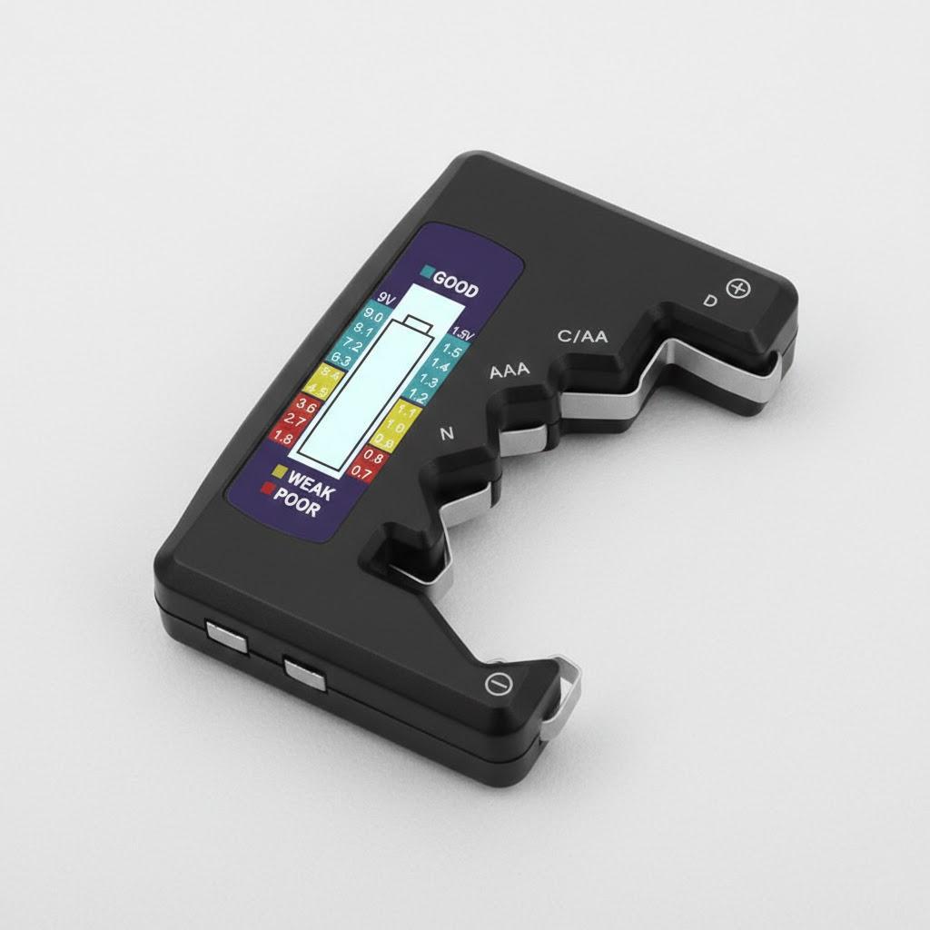 

Цифровой тестер батарей с ЖК-дисплеем C D N AA AAA 9V 1.5V Проверка емкости батарей Детектор Диагностический инструмент чёрный