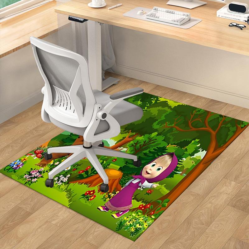 Bear Girl Forest Carpet For Playroom Bedroom Living Room Sofa Home Decorkids Game Area Rug Nonslip Floor Mat
