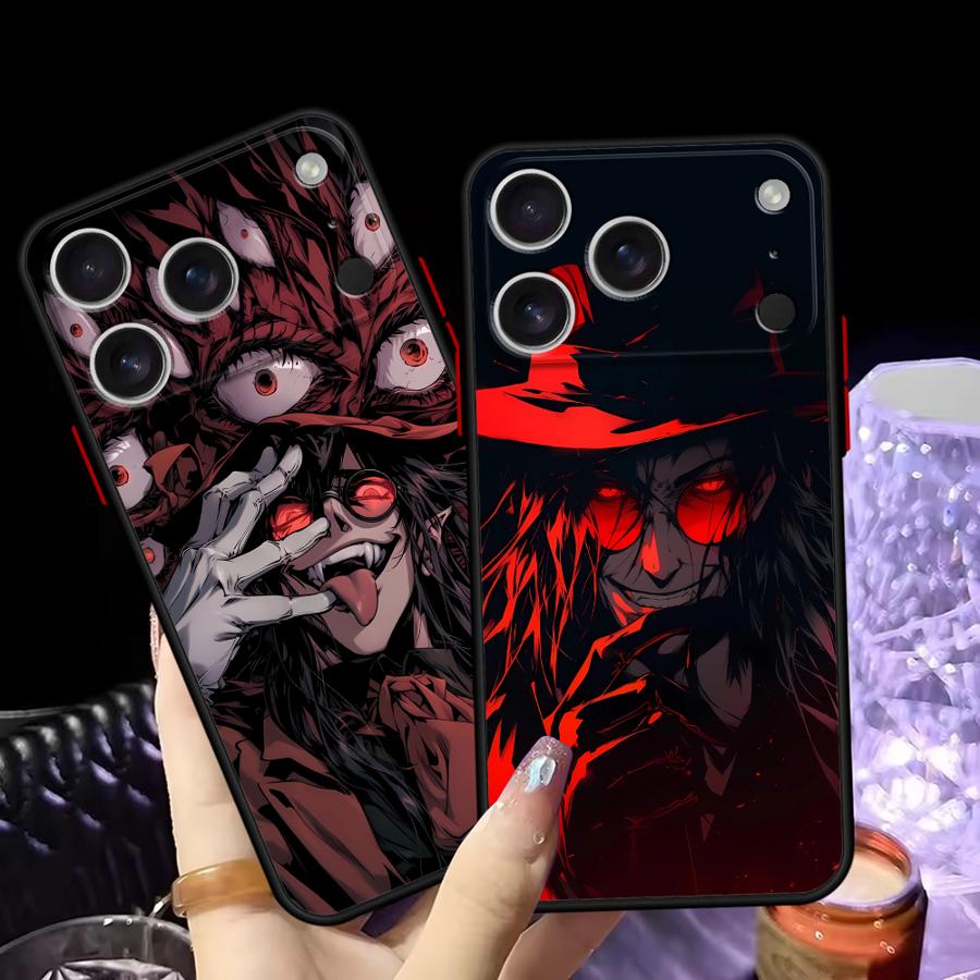 Case for iPhone 17 16 Pro Max 15 Plus 12 XS 11 14 17 Air 16e 13 Mini Back Phone Cover Anime Cool H-Hellsing