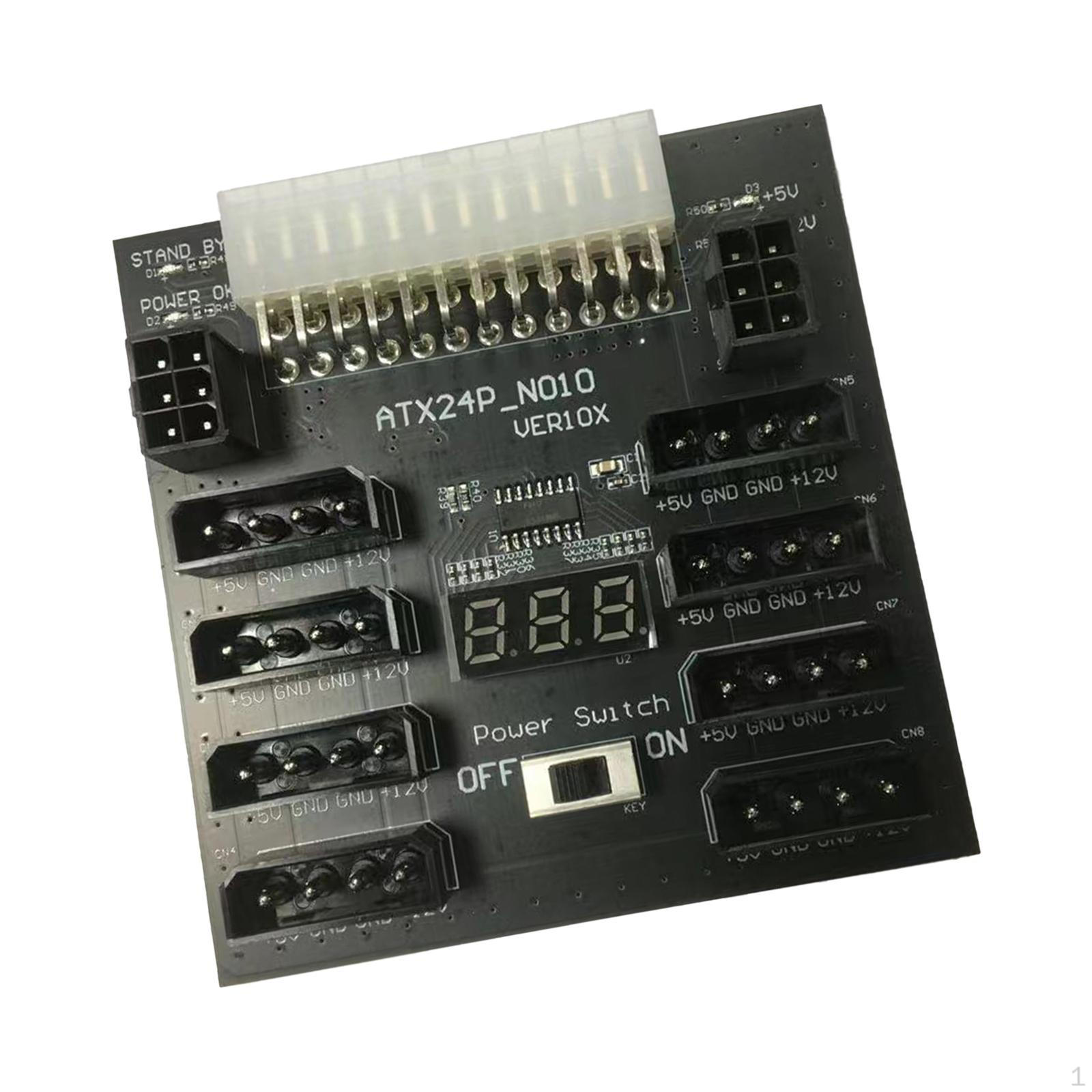 

ATX PSU Server Power Board 24Pin to IDE 8X 4Pin +2X 6Pin Supply