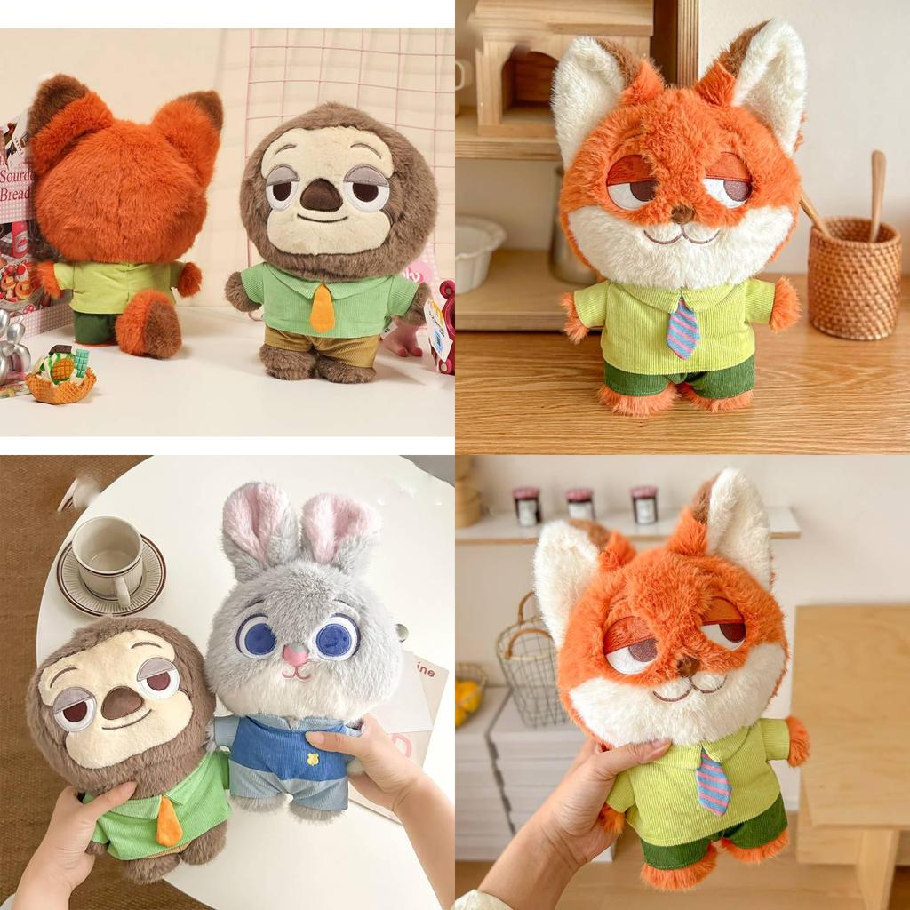 Adorable Disney Zootopia Judy Nick Wilde Police Plush Toy Soft And Cuddly Doll