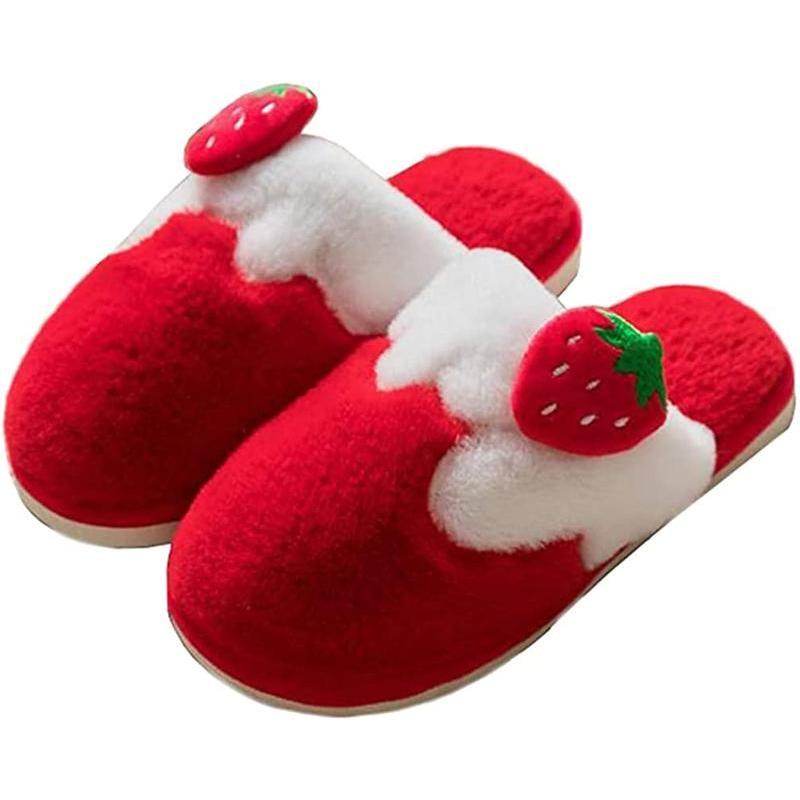 Women s Warm Room Shoes, Stylish Slippers, Fluffy, Fluffy, Cute, Indoor Shoes, Non-Slip Slippers, Room Shoes, Fruit