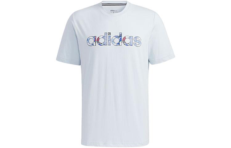 Adidas Neo T Shirts Men s Blue Crew Neck Moderate Straight Fit GP4879 M