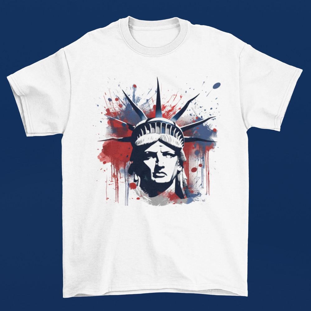 Statue Of Liberty T shirt American Independence Day Memorial Day Veterans Day Unisex T-Shirt S