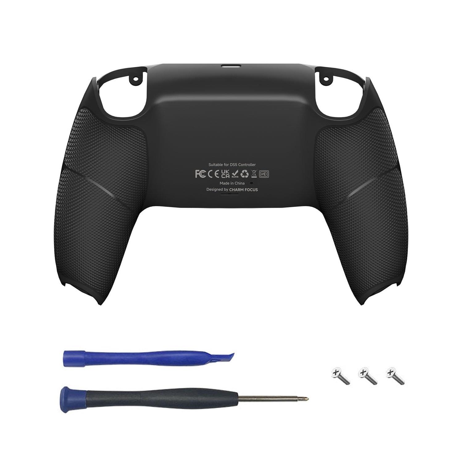 Copertura Impugnatura Posteriore per Controller PS5, Sovrastampa in Gomma Morbida e Texture a Diamante Antiscivolo, Sostituzione Perfettamente Adattab