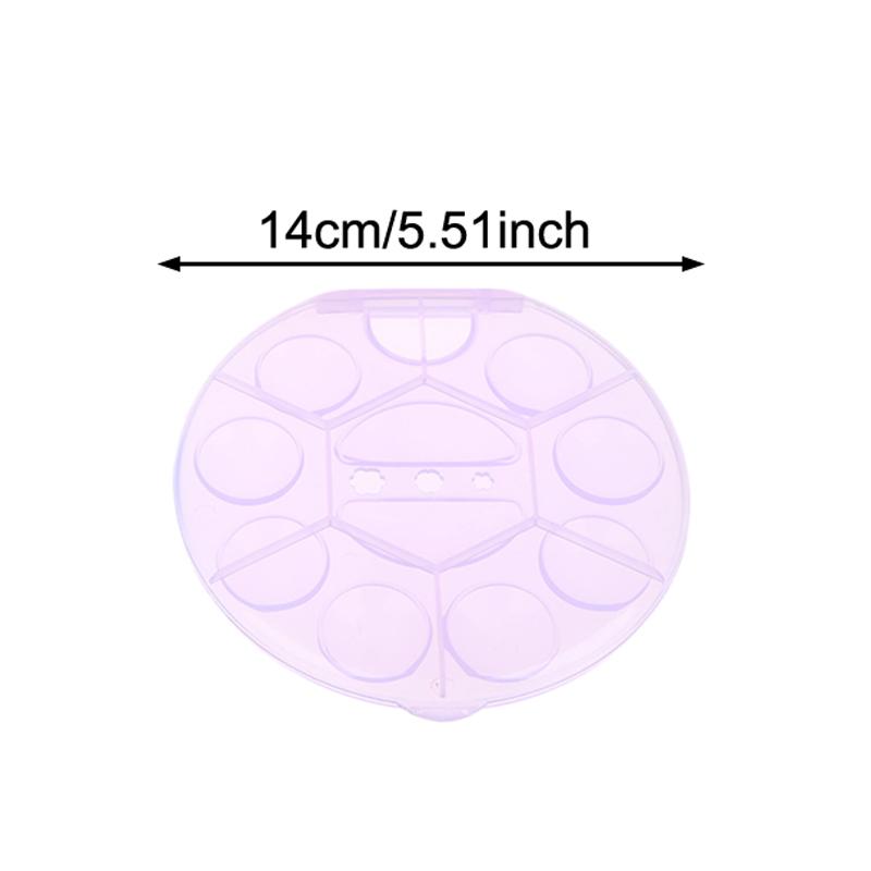1Pcs Nail Art Color Palette with Display Stand Plastic UV Gel Polish Holder DIY Drawing Paint Dish Manicure Tool