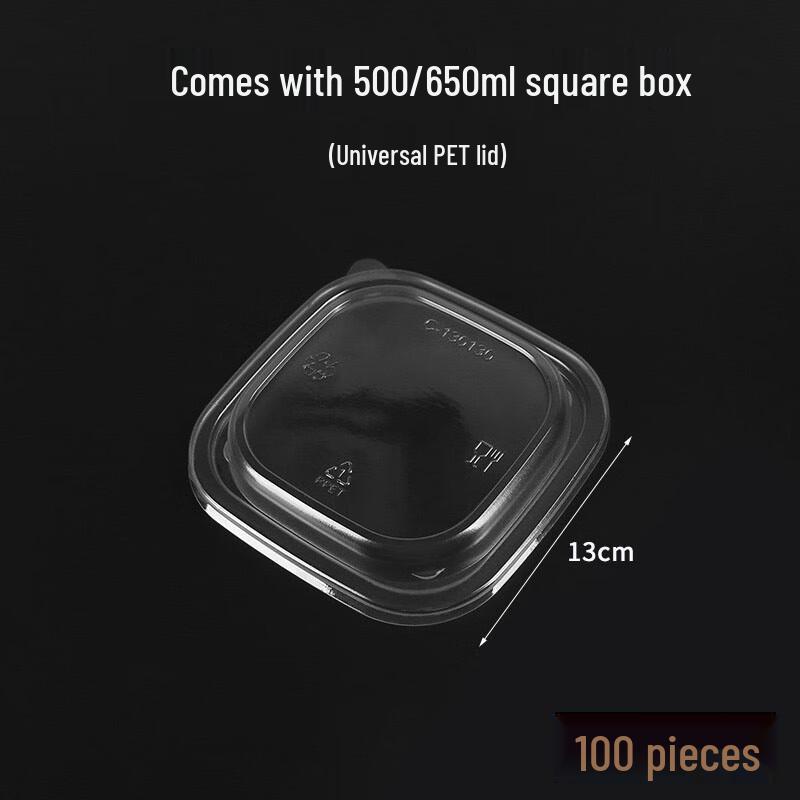 

Nuoxian Disposable Food Containers & Lids (100-Pack) Fits 500-650ml