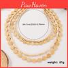 Bohemiskt Flerlagers Träpärlhalsband För Kvinnor Sommar Modeaccessoar