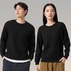 Unisex Wool Silk Waffle Knit Crewneck Sweatshirt