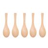 5 peças Colher de Sopa de Madeira Natural Polida à Mão Talheres Gadget de Cozinha para Casa Restaurante