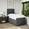 Box Spring Bed with Mattress Dark Gray 90x190 cm Fabric