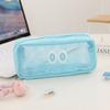 Ins Big Eyes Mesh Pencil Case Cartoon Makeup Pouch Pen Pouch  Office School Organizer